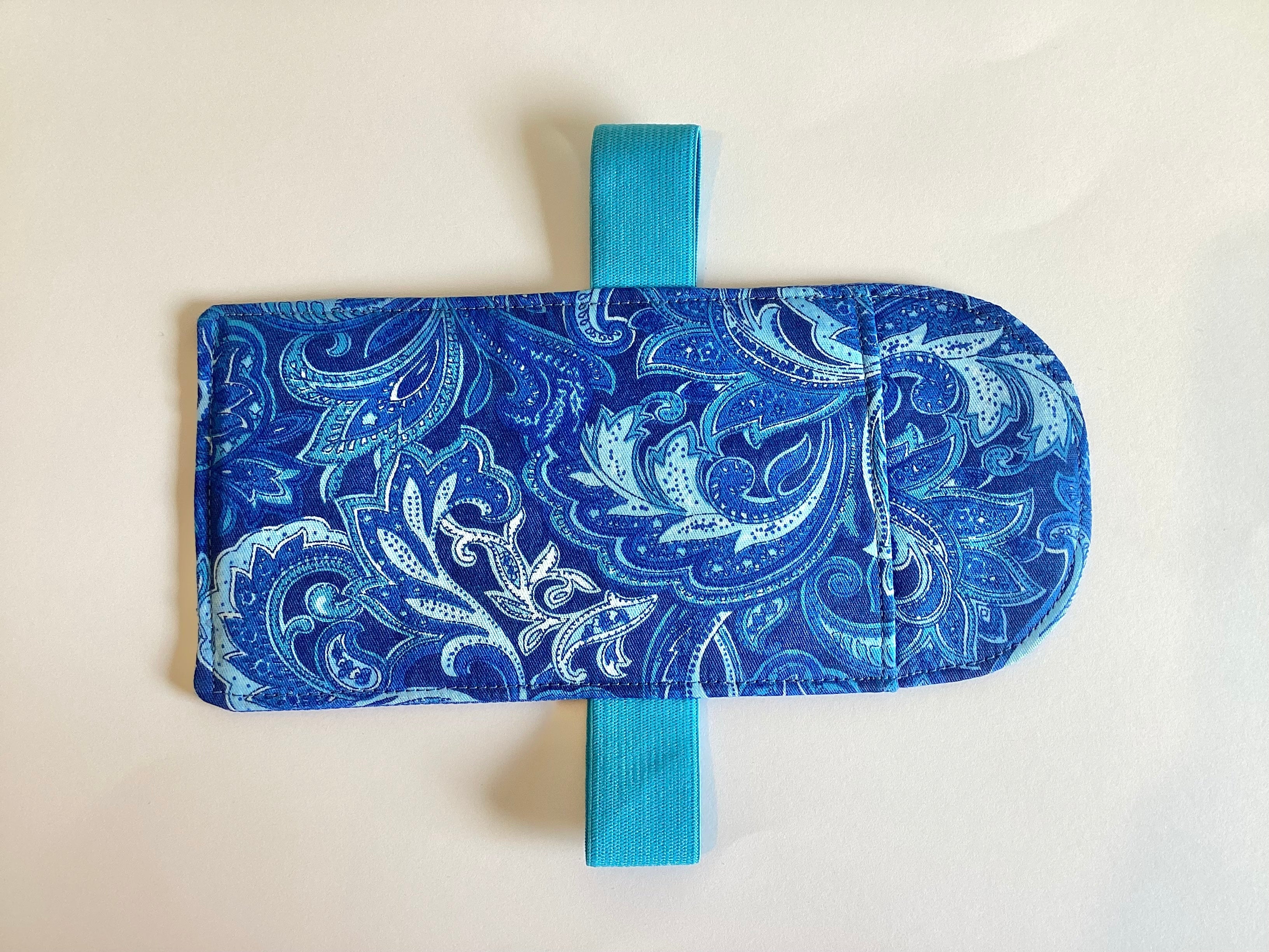 Car Visor Handmade Sun Glasses Case Dark Blue