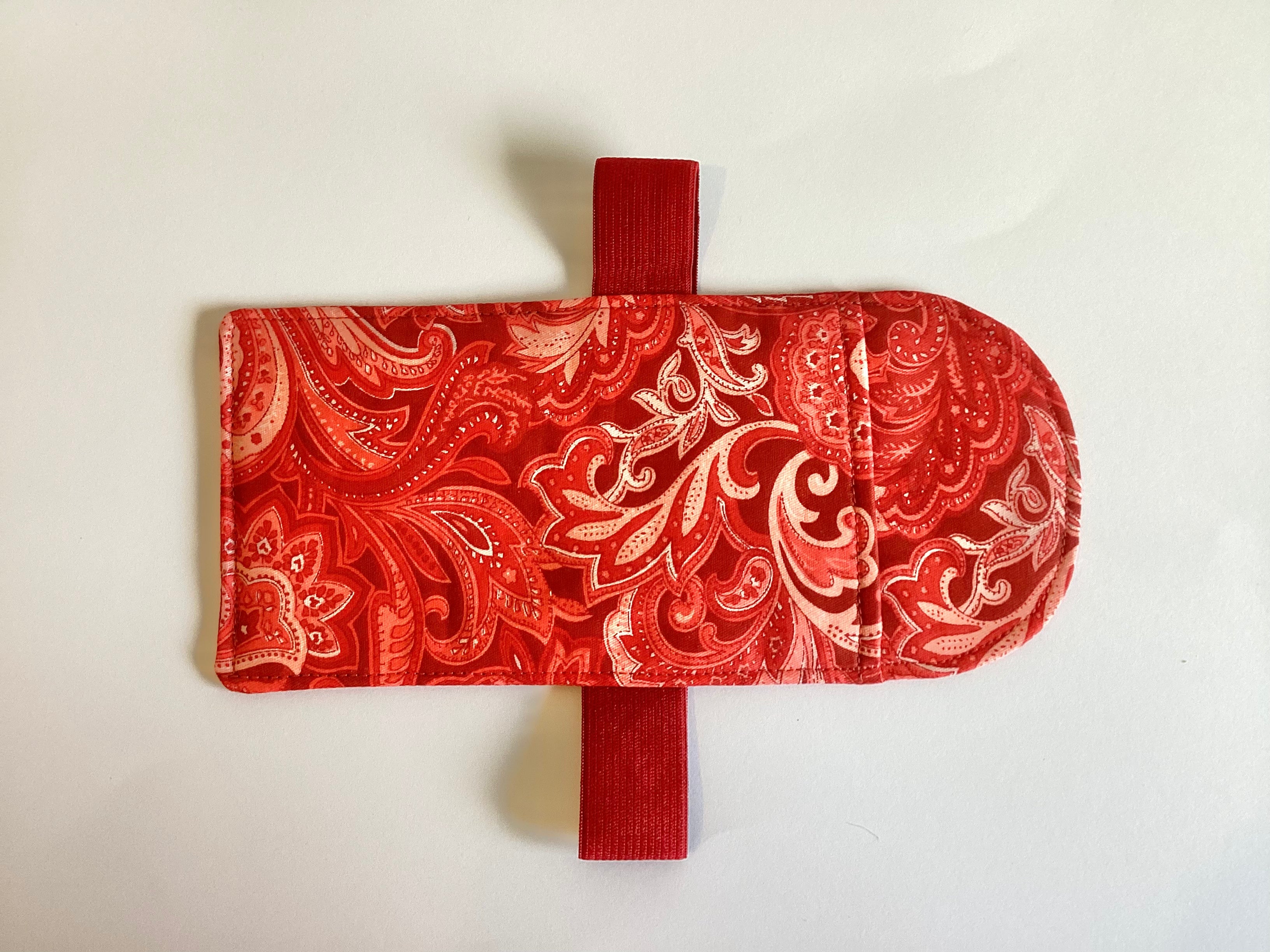 Car Visor Handmade Sun Glasses Case Dark Red