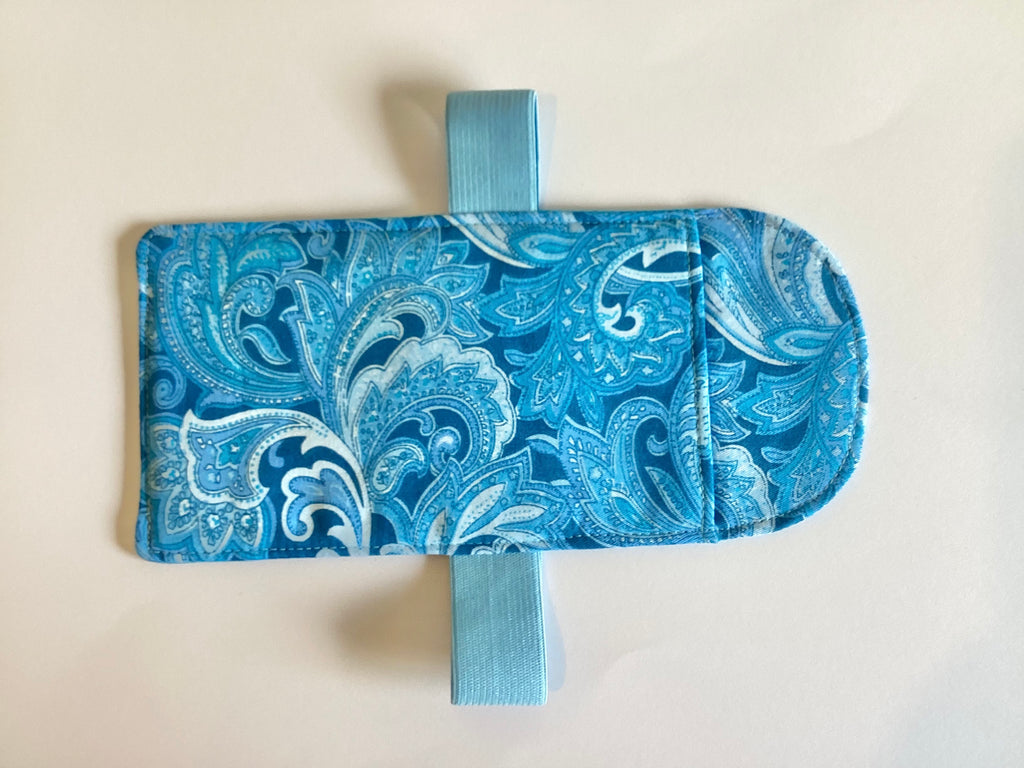 Car Visor Handmade Sun Glasses Case Light Blue