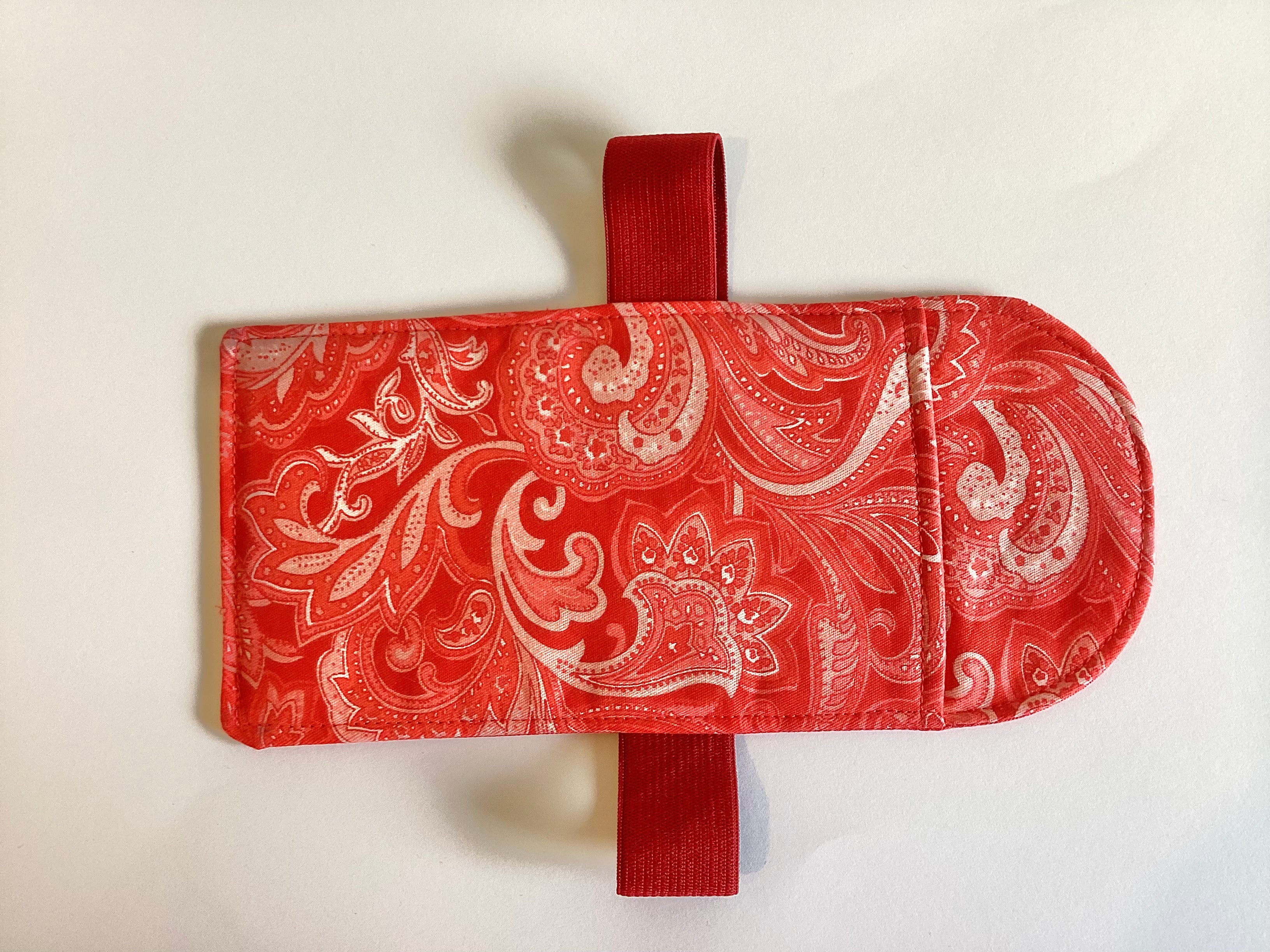 Car Visor Handmade Sun Glasses Case Light Red