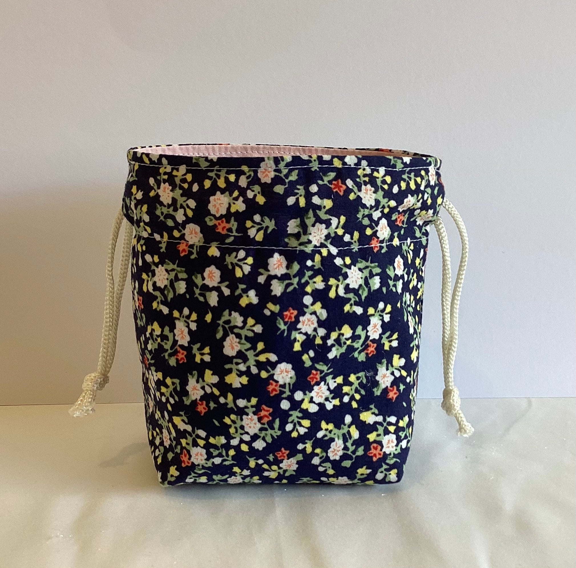 Draw String Multi Flowers Handmade Bag Multi Purpose