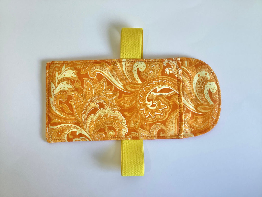 Car Visor Handmade Sun Glasses Case Orange
