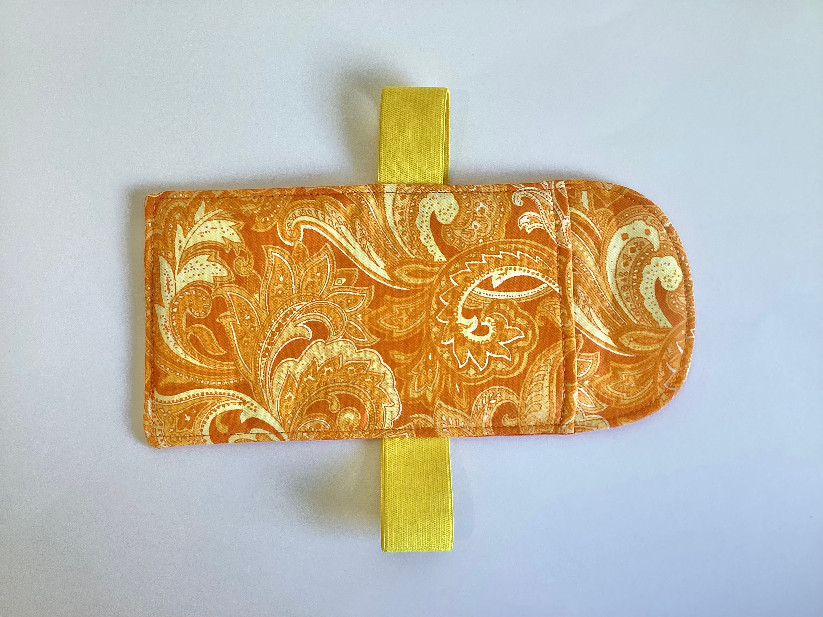 Car Visor Handmade Sun Glasses Case Orange