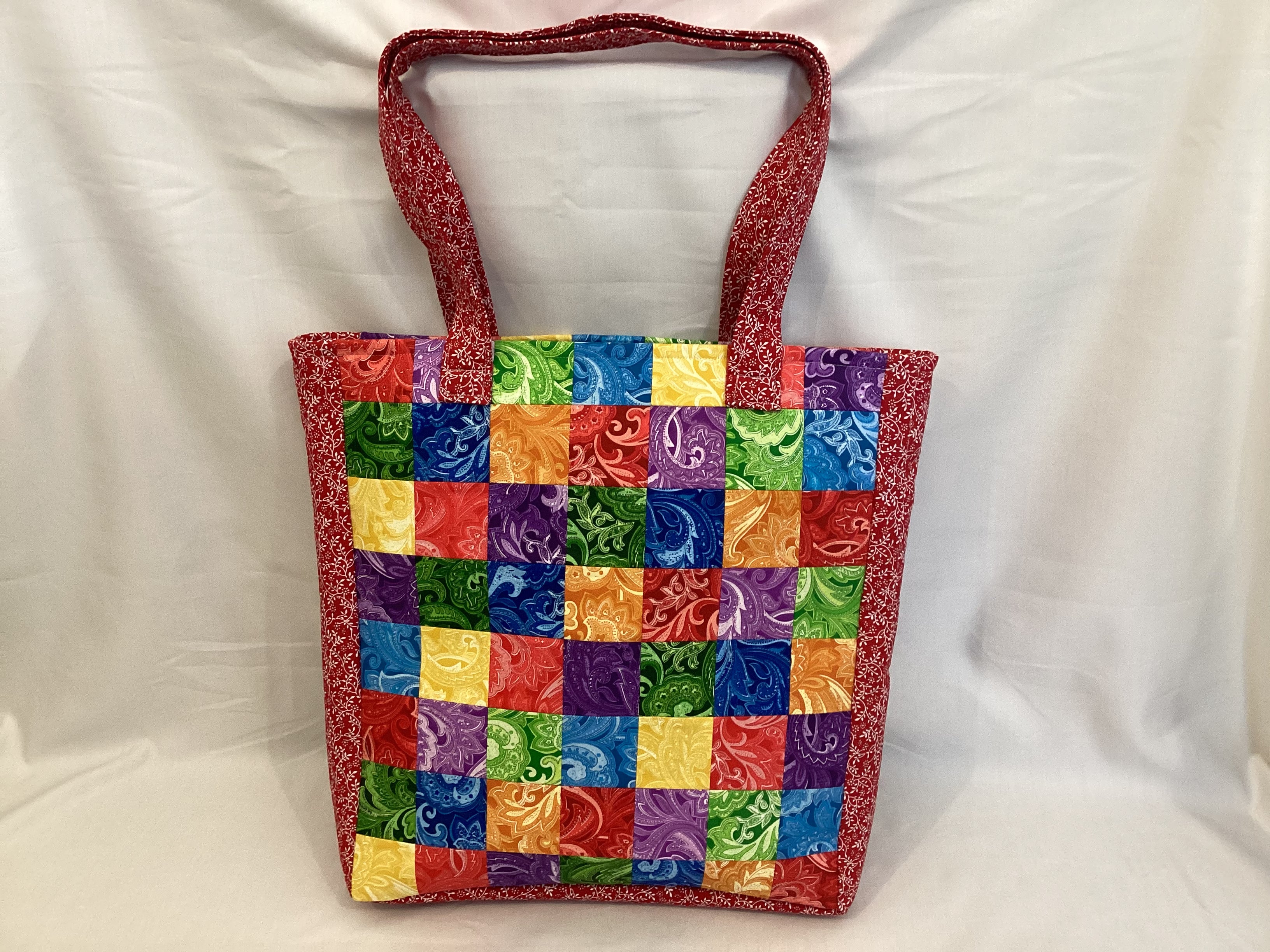 Paisley Design Handmade Large Quilted Patchwork Tote Bag