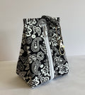 Paisley Style  handmade triangular zipped coin and key pouch with lobster claw clasp