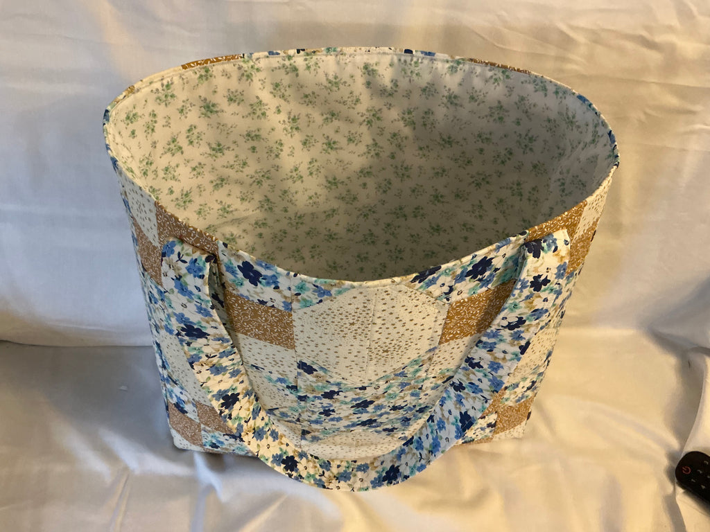 Large  Quilted Star Pattern Patchwork Tote Bag